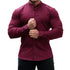 Men's Solid Color Casual Slim-fit Micro-elastic Long-sleeved