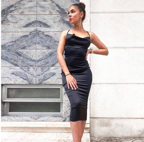 Women's New Dress Sexy Backpack Hip Suspender Skirt