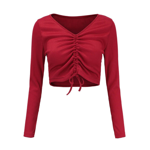 Drawstring top