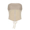 Lace-up tube top leather hollow-out wrist hanging package hip skirt suit