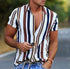 Striped Shirt Men's Casual Digital Printing