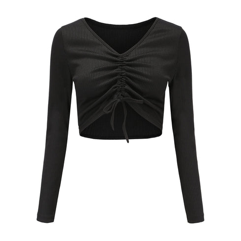 Drawstring top