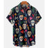 Men's Fashion Retro Printing Lapel Short Sleeve Shirt