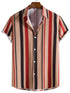 Striped Shirt Men's Casual Digital Printing