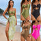 Solid Color One-piece Swimsuit Drawstring Swimsuit Suit