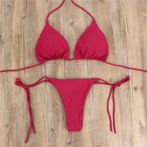 Split Strap Adjustable Swimsuit Suit