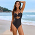 Solid Color One-piece Swimsuit Drawstring Swimsuit Suit