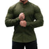 Men's Solid Color Casual Slim-fit Micro-elastic Long-sleeved