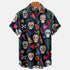 Men's Fashion Retro Printing Lapel Short Sleeve Shirt