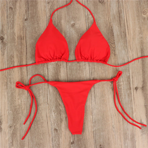 Split Strap Adjustable Swimsuit Suit