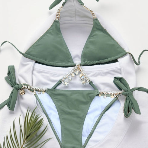 New Split Bikini Fashion Chain Advanced Sexy Swimsuit