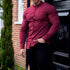 Men's Solid Color Casual Slim-fit Micro-elastic Long-sleeved