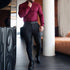 Men's Solid Color Casual Slim-fit Micro-elastic Long-sleeved