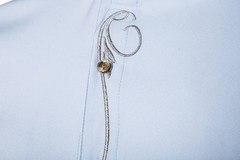 Men's Oblique Button Irregular Multi-color Trendy Slim Shirt