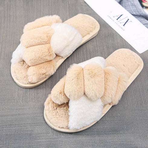Furry Slippers New Autumn And Winter Indoor