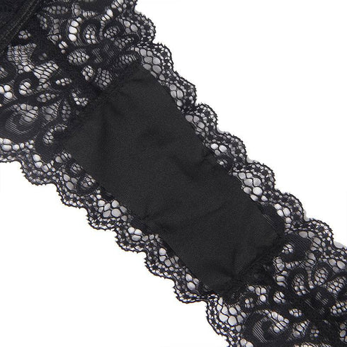 Large Black Zipper Babydoll With Garter