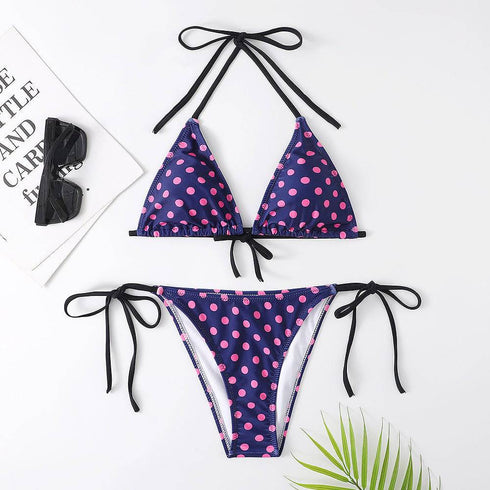Women's Multicolor Printed Split Swimsuit Bikini