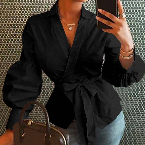 Women's Button Solid Color Shirt