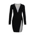 Sexy Net Diamond Ladies Party Long-sleeved Bandage Slim Dress
