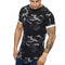Men's T-shirt Camouflage Gradient Printing Casual Short Sleeve
