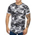 Men's T-shirt Camouflage Gradient Printing Casual Short Sleeve