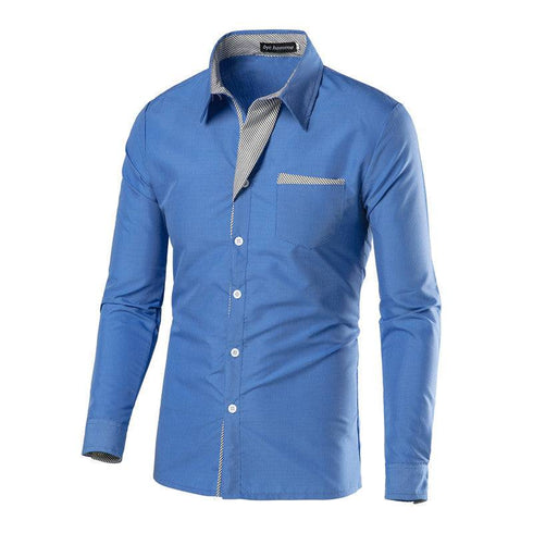Striped Decoration Men's Shirts