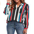 Women's Shirt Striped Print Single Breasted