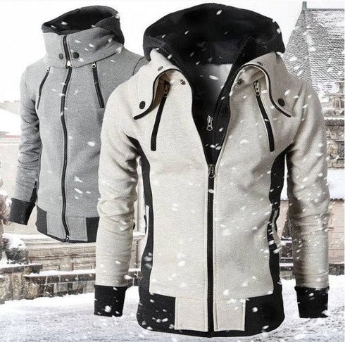 Men's Jacket High-Necked Hooded