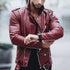 American fashion slim leather Men's jacket