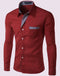 Striped Decoration Men's Shirts