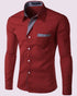 Striped Decoration Men's Shirts