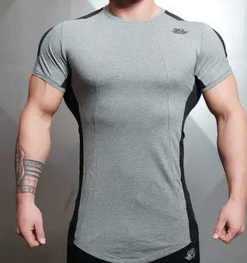 Men's Quick Dry Outdoor Running Training T'shirt Solid Color