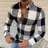 Men's Shirt Lapel Button Long Sleeve EsaModa
