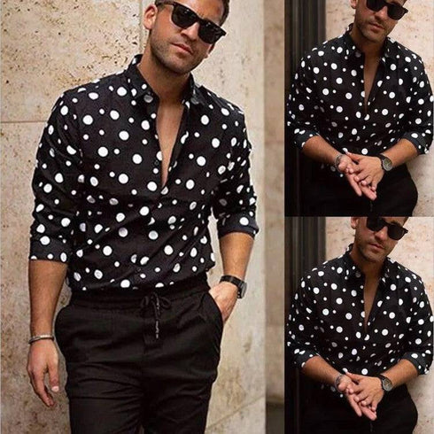 Polka Dot Print Casual All-match Long-sleeved Shirt