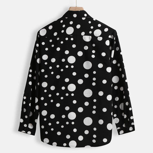 Polka Dot Print Casual All-match Long-sleeved Shirt