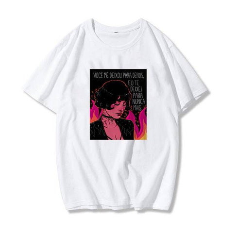 Devil Print Ladies Short Sleeve Top T-Shirt Loose