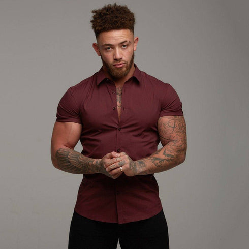 Muscle Men's Fitness Shirt Short-Sleeved