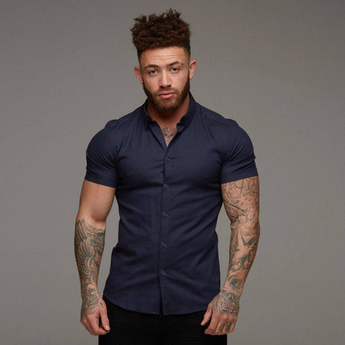 Muscle Men's Fitness Shirt Short-Sleeved