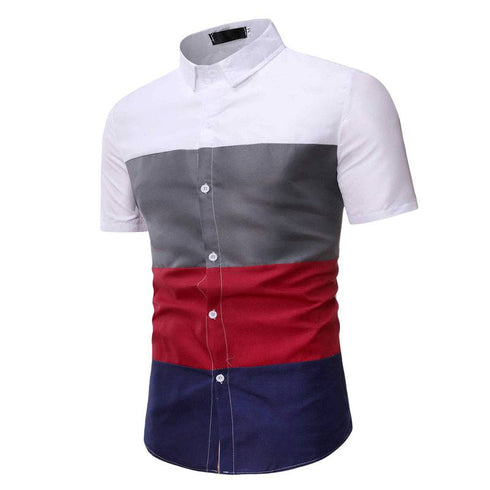 Summer Men's Casual Short Sleeved Floral Shirt