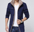 Slim-Fit Velvet Coat Men's Jacket