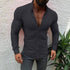 Men's Casual Cotton And Linen Long-Sleeved Shirt