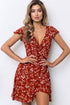 Women's Fashion Dress V Neck Printed