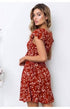 Women's Fashion Dress V Neck Printed