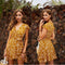 Women's Fashion Dress V Neck Printed