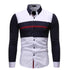 Color Matching And Striped Casual Men's Long-sleeved Shirt
