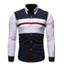 Color Matching And Striped Casual Men's Long-sleeved Shirt