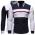 Color Matching And Striped Casual Men's Long-sleeved Shirt