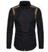 Men's Shirt with Gold Fabric Design