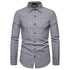 Men's Business Plaid Casual Long-sleeved Shirt