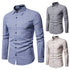 Men's Business Plaid Casual Long-sleeved Shirt